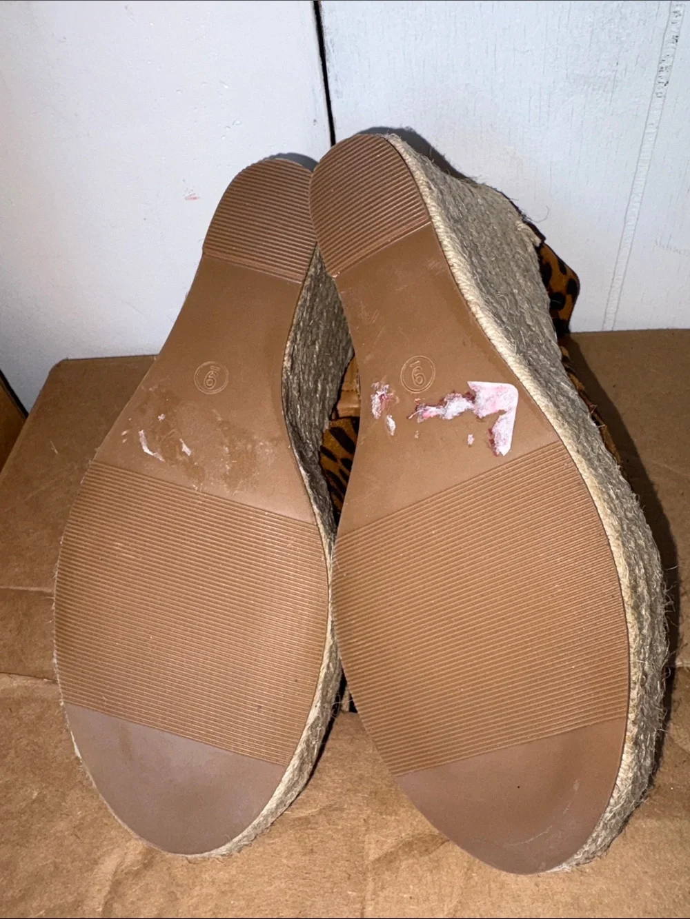 Allegra K Print Espadrille Wedge Sandals - Women size 9